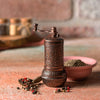 Black Pepper and Spice Grinder, Manual Pepper Mill with Handle - CRYSTALIA GLASS